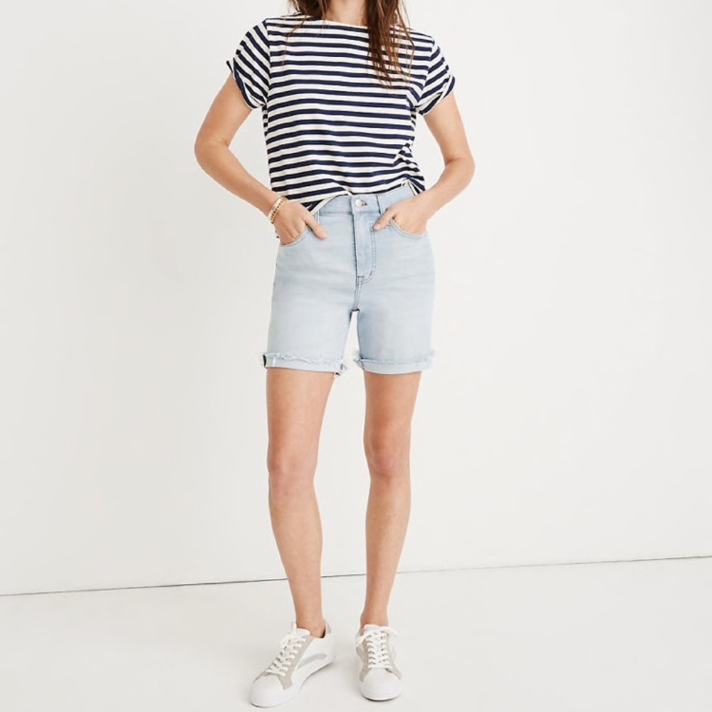 Madewell high rise mid-length shorts